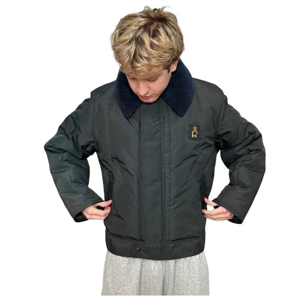 Vintage Refrigiwear navy jacket faux fur collar size XL style 56 - Picture 7 of 16